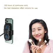 AH-102 Type-C / USB-C + USB Interface Dual Cooling And Fast Cooling Mobile Phone Radiator for 4-6.5 inch Mobile Phones, Power Cable Length: 1.5m( White)