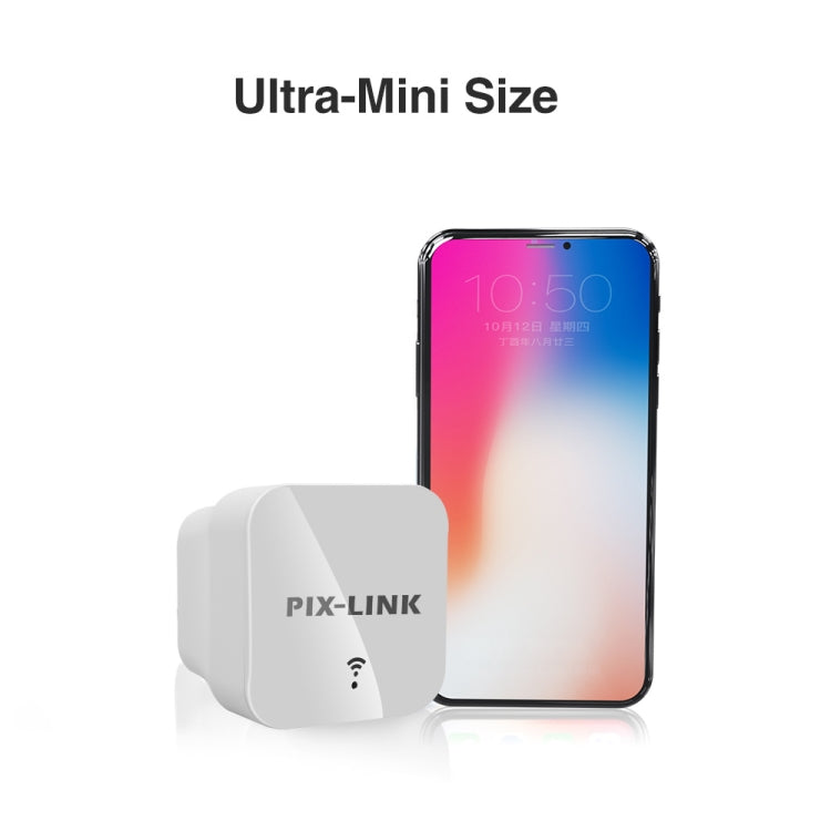 PIXLINK WR12 300Mbps WIFI Signal Amplification Enhanced Repeater, Plug Type:EU Plug