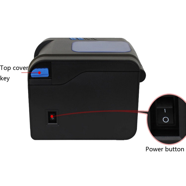 Xprinter XP-370B Barcode Printer Self-adhesive QR Code Printer Label Clothing Tag Thermal Ticket Machine(EU Plug)