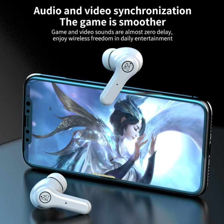 ANC Business Sports TWS Stereo Dual Ears Bluetooth V5.0+EDR Earphone with Charging Box(White)