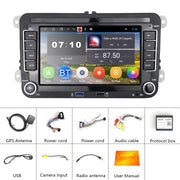 Suitable for Volkswagen 7-inch Car Multimedia Player Navigation Bluetooth Reversing Integrated Machine Android 10.0, Specification: 2+16G