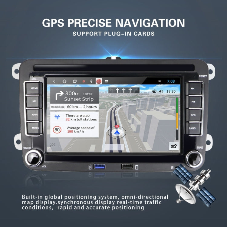 Suitable for Volkswagen 7-inch Car Multimedia Player Navigation Bluetooth Reversing Integrated Machine Android 10.0, Specification: 2+16G