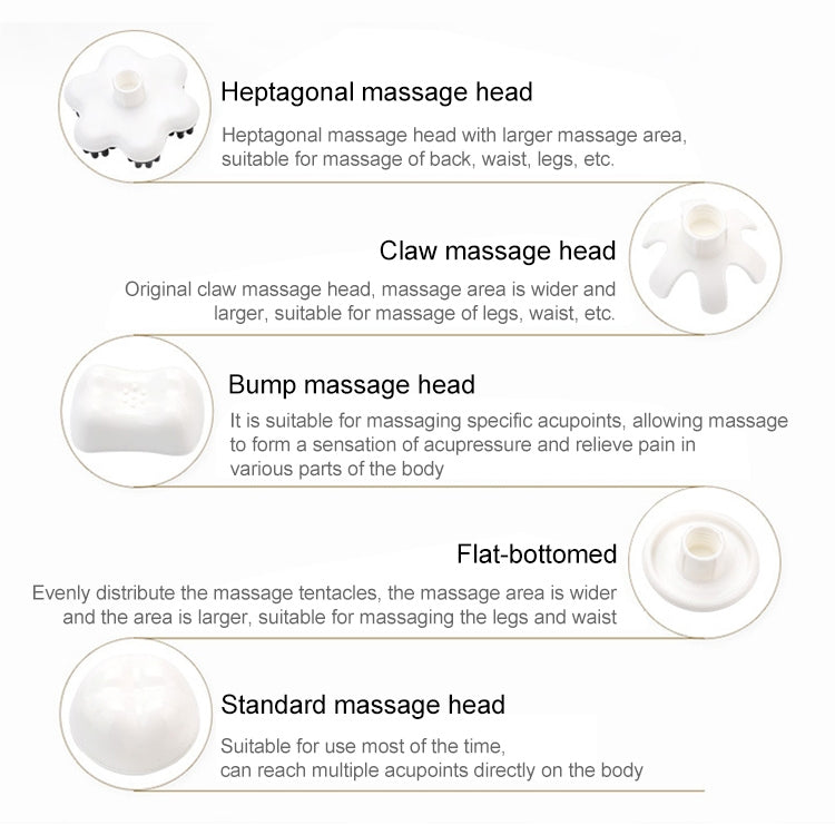 Rechargeable Dolphin Massager Electric Cervical Massage Stick A10 Straight Plug, Plug Type:US Plug