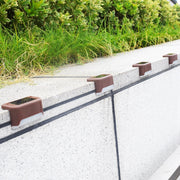 Solar Railing Light Staircase Light Outdoor Water-resistant LED Step Light Garden Decoration Landscape Light, Warm White Light(Black)
