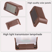 Solar Railing Light Staircase Light Outdoor Water-resistant LED Step Light Garden Decoration Landscape Light, Warm White Light(Black)