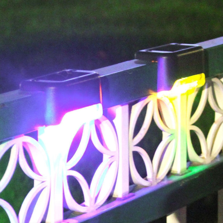 Solar Railing Light Staircase Light Outdoor Water-resistant LED Step Light Garden Decoration Landscape Light, Warm White Light(Black)