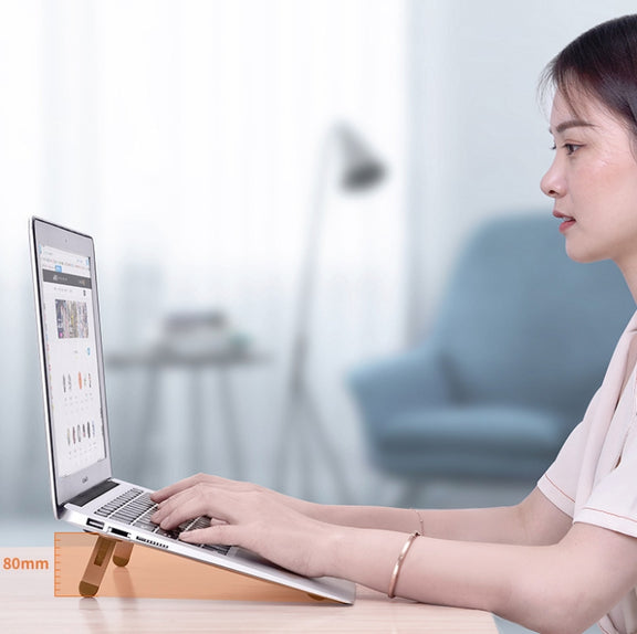 Oatsbasf Portable Storage Foldable Notebook Computer Bracket Heightening Fan Heater(Gray)