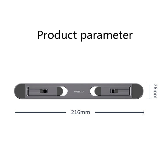 Oatsbasf Portable Storage Foldable Notebook Computer Bracket Heightening Fan Heater(Gray)
