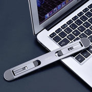 Oatsbasf Portable Storage Foldable Notebook Computer Bracket Heightening Fan Heater(Gray)