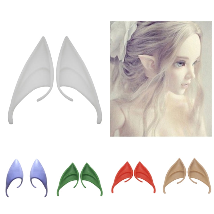 1pair Halloween Elf Latex Ears Cosplay Props, Size: 12cm(Complexion)
