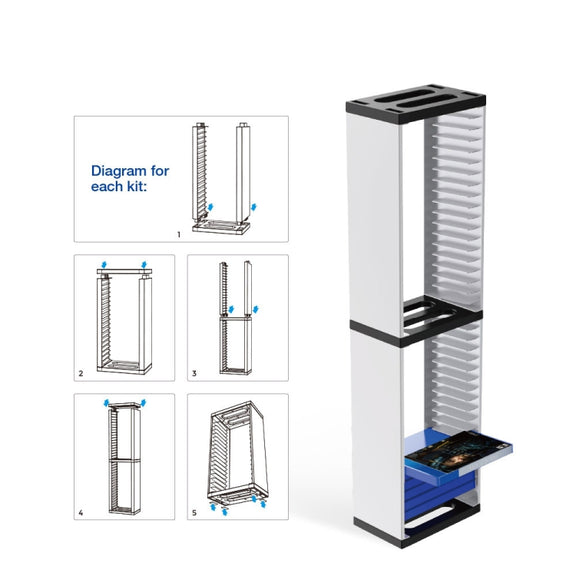 DOBE Console Game Cd Storage Rack Can Accommodate 36 Double-Layer Disc Racks For PS5
