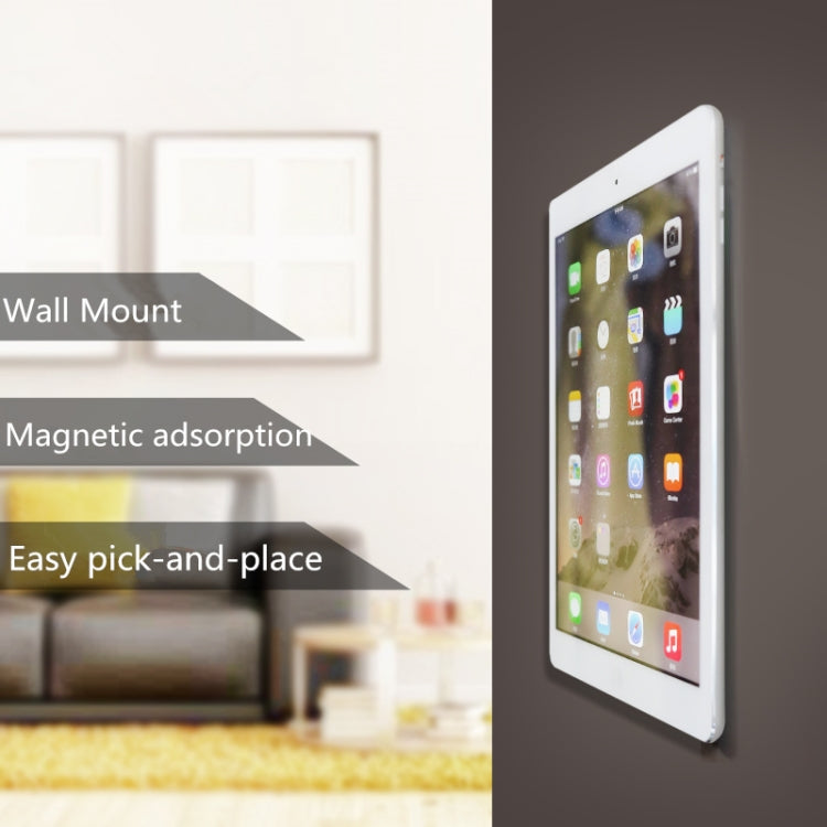 Wall-mounted iPad Magnetic Adsorption Universal Sticker Mobile Phone Wall Bracket(White A)