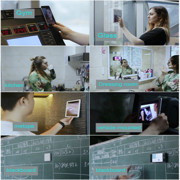 Wall-mounted iPad Magnetic Adsorption Universal Sticker Mobile Phone Wall Bracket(Black A)