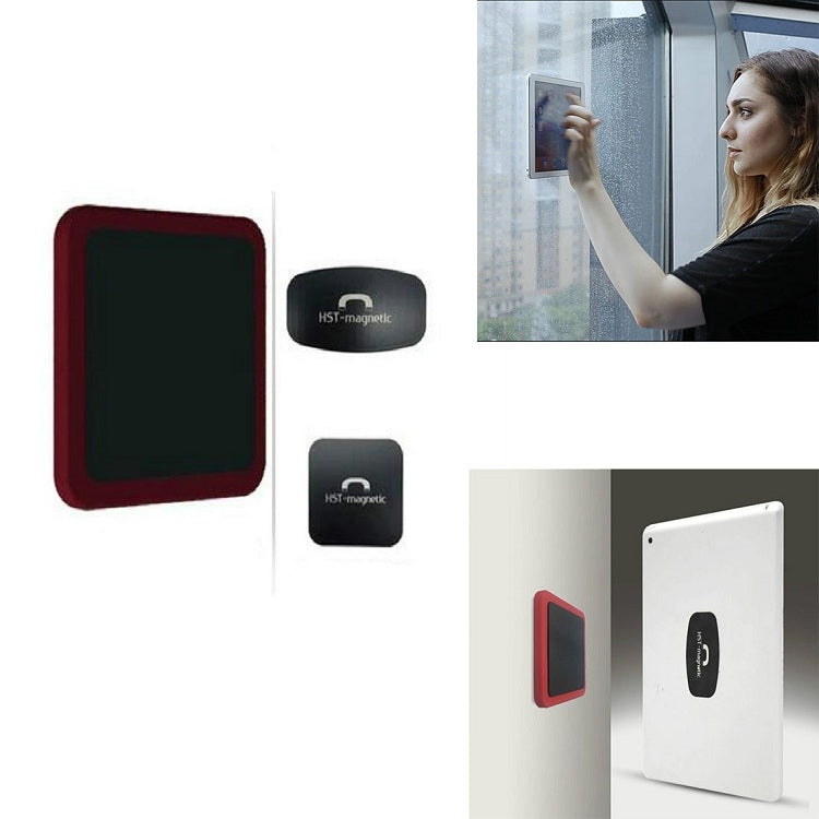 Wall-mounted iPad Magnetic Adsorption Universal Sticker Mobile Phone Wall Bracket(Red B)