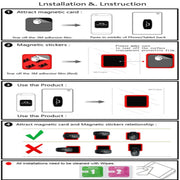 Wall-mounted iPad Magnetic Adsorption Universal Sticker Mobile Phone Wall Bracket(Red B)