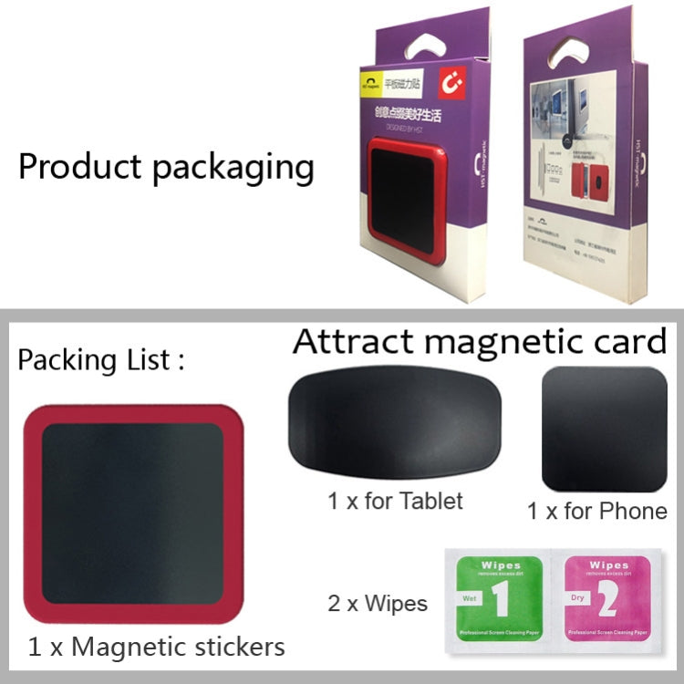 Wall-mounted iPad Magnetic Adsorption Universal Sticker Mobile Phone Wall Bracket(Red B)