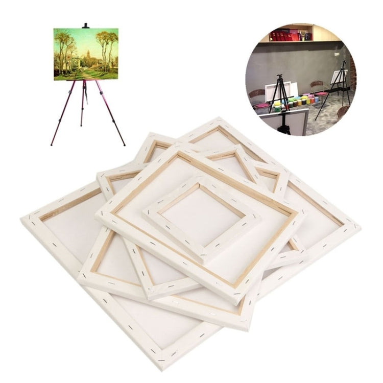 Oil Acrylic Paint White Blank Square Artist Canvas Wooden Board Frame, 30x30cm