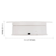 30cm 360 Degree Electric Rotating Turntable Display Stand Video Shooting Props Turntable for Photography, Load 4kg(White + Black)