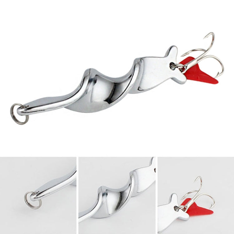 Rotating Metal Spinner Fishing Lure Hard Baits Fish Hook Tackle, Weight:21g