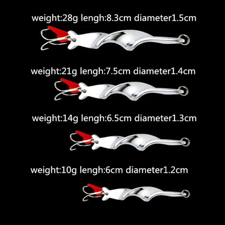 Rotating Metal Spinner Fishing Lure Hard Baits Fish Hook Tackle, Weight:21g