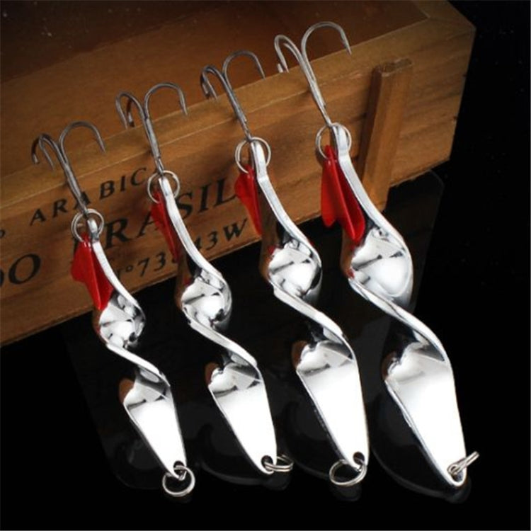 Rotating Metal Spinner Fishing Lure Hard Baits Fish Hook Tackle, Weight:21g