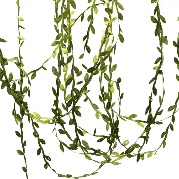 10 PCS Cloth Leaf Garland Decoration Accessories Green Leaf Cane Leaf Simulation DIY Garland Material, Size:5 Meters / Card