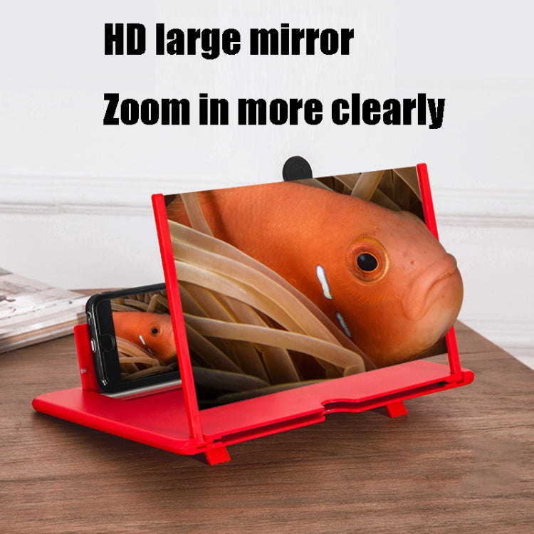 12 inch Pull-out Typed Ultra-clear 3D Mobile Phone Screen Stretching Bracket Amplifier(Black)