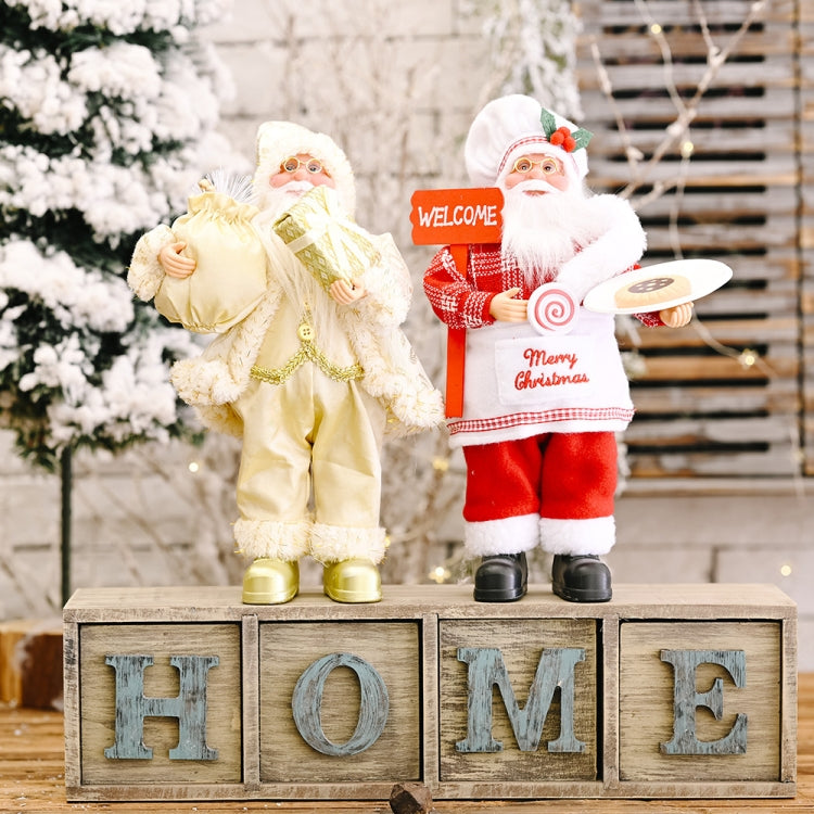Christmas Decoration Standing Santa Claus Doll Christmas Backpack Old Man Doll Ornaments, Specification: Gift