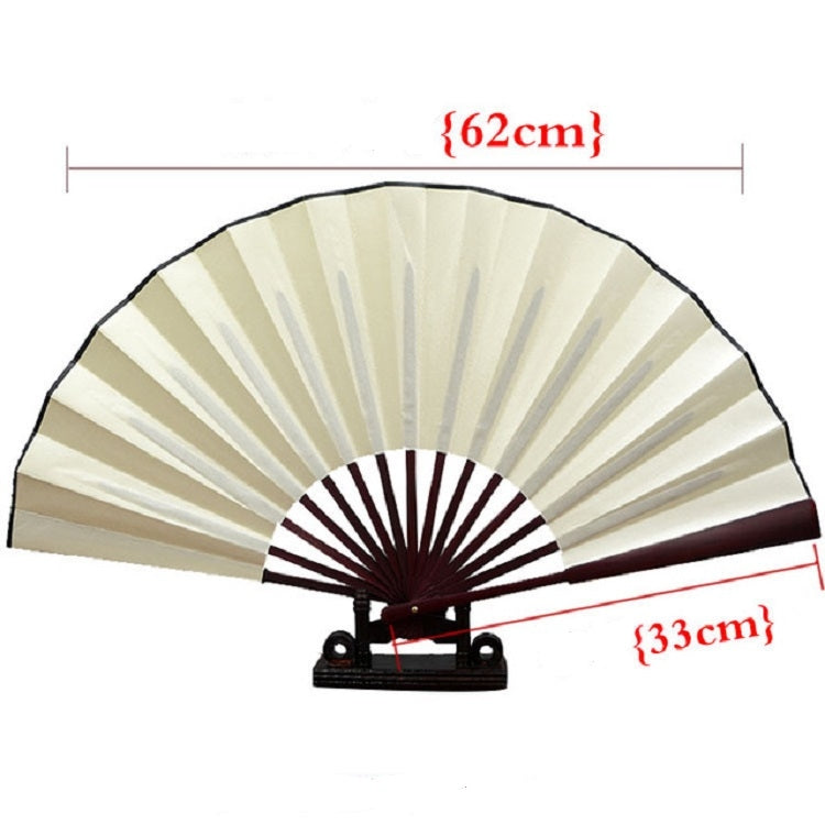 10 inch Pure Color Blank Silk Cloth Folding Fan Chinese Style Calligraphy Painting Fan(White)