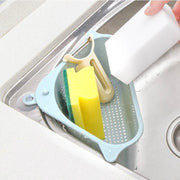 Kitchen Vegetable Rack Household Sink Drain Rack Triangle Storage Hanger Free Punch Tray Hanging Basket(Gray)