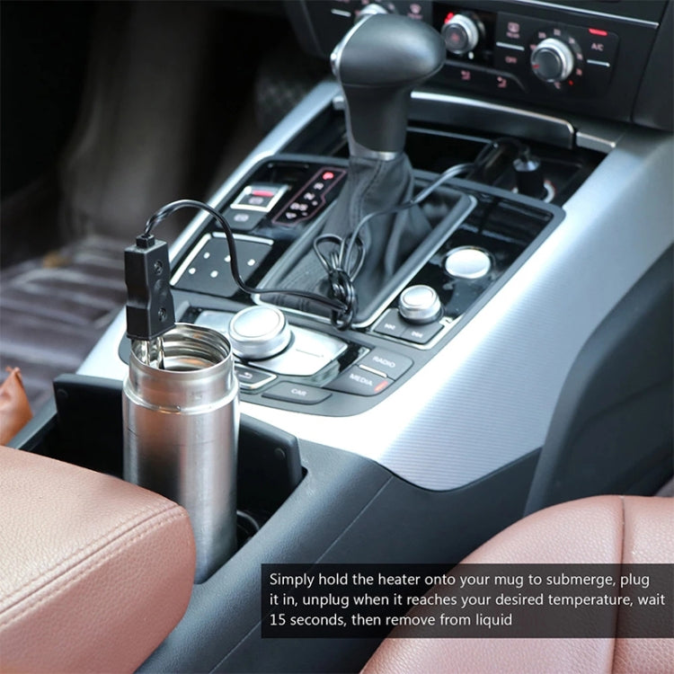 Portable 12V/24V Electric Car Boiled Immersion Water Heater Traveling Camping Picnic, Voltage:24V(Black)