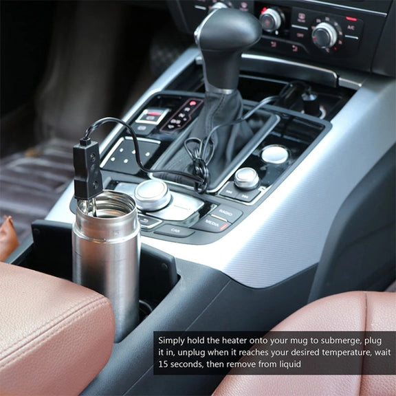 Portable 12V/24V Electric Car Boiled Immersion Water Heater Traveling Camping Picnic, Voltage:24V(Black)