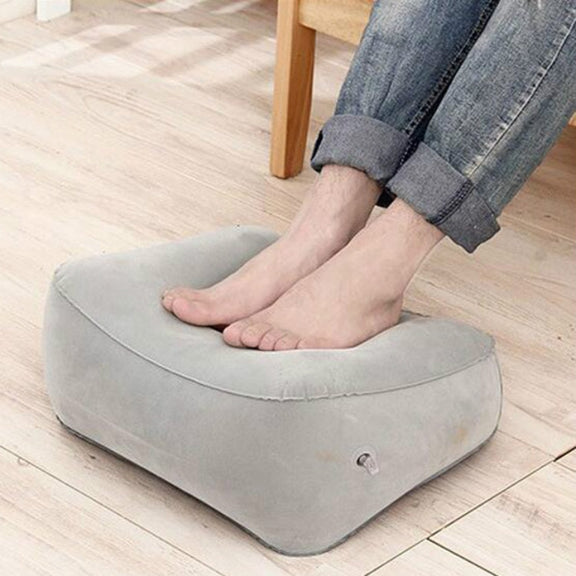 Travel Portable Inflatable Foot Rest Pilllow Mat Pad, Size:16x9cm(Gray)
