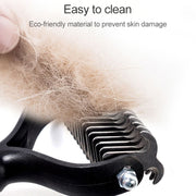 Fur Hair Grooming Hair Shedding Tool Brush for Dog Pet Cat(Blue)