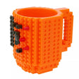 Building Blocks Design Creative Milk Mug Coffee Cup Build-on Brick Drinking Water Holder, Value:301-400ml(Orange) - free shipping - PMC TechLife - Order now!