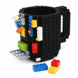 Building Blocks Design Creative Milk Mug Coffee Cup Build-on Brick Drinking Water Holder, Value:301-400ml(Black) - Drinking Tools by PMC TechLife | Online Shopping South Africa | PMC TechLife
