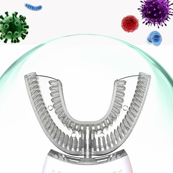 Lazy U-shaped Mouth Whitening Tooth Electric Toothbrush(White)