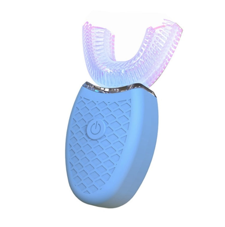 Lazy U-shaped Mouth Whitening Tooth Electric Toothbrush(Blue)