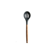 Silicone Wood Handle Spatula Heat-resistant Soup Spoon Non-stick Special Cooking Shovel Kitchen Tools Colander Spoon