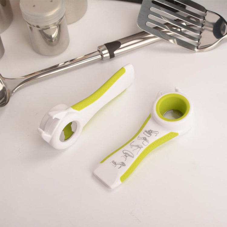 5 in 1 Multifunctional Plastic Bottle Opener Beer Opener Kitchen Tool(White&Green)