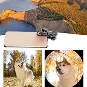 APEXEL APL-DG11 11 in 1 Multifunctional Fisheye Wide-angle Macro Polarized Starlight Gradient Filter Set Universal Mobile Phone Lens Set