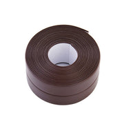 Durable PVC Material Water-resistant Mold Proof Adhesive Tape  Kitchen Bathroom Wall Sealing Tape, Width:3.8cm x 3.2m(Brown)