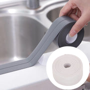 Durable PVC Material Water-resistant Mold Proof Adhesive Tape  Kitchen Bathroom Wall Sealing Tape, Width:2.2cm x 3.2m(White)