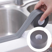 Durable PVC Material Water-resistant Mold Proof Adhesive Tape  Kitchen Bathroom Wall Sealing Tape, Width:2.2cm x 3.2m(Grey)