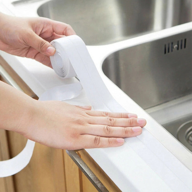 Durable PVC Material Water-resistant Mold Proof Adhesive Tape  Kitchen Bathroom Wall Sealing Tape, Width:2.2cm x 3.2m(Grey)
