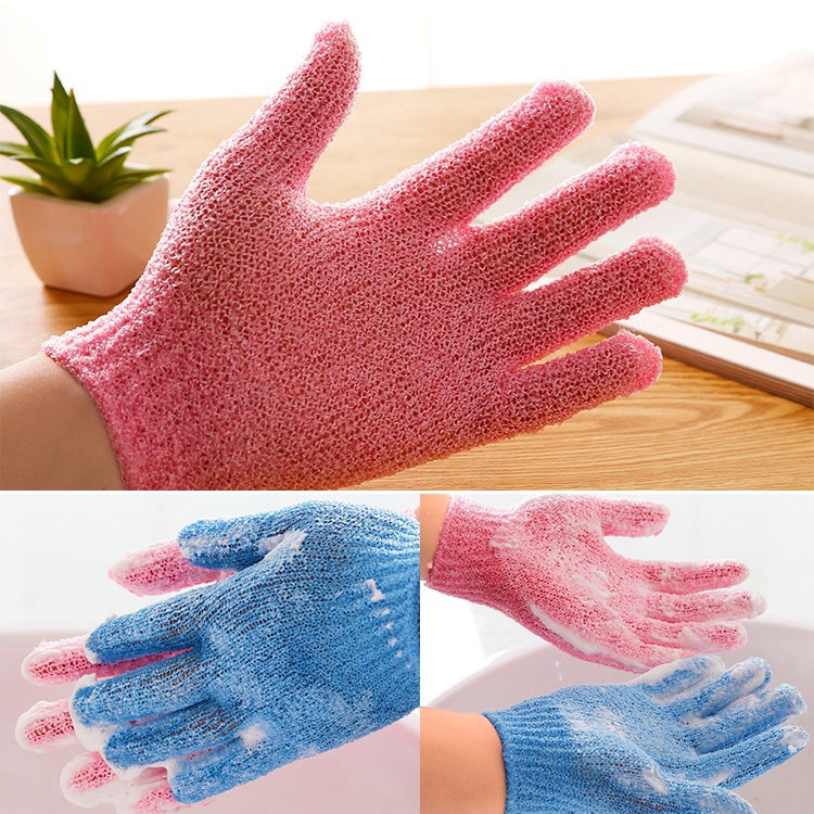 5 PCS Shower Bath Gloves Exfoliating Spa Massage Scrub Body Glove(Blue)