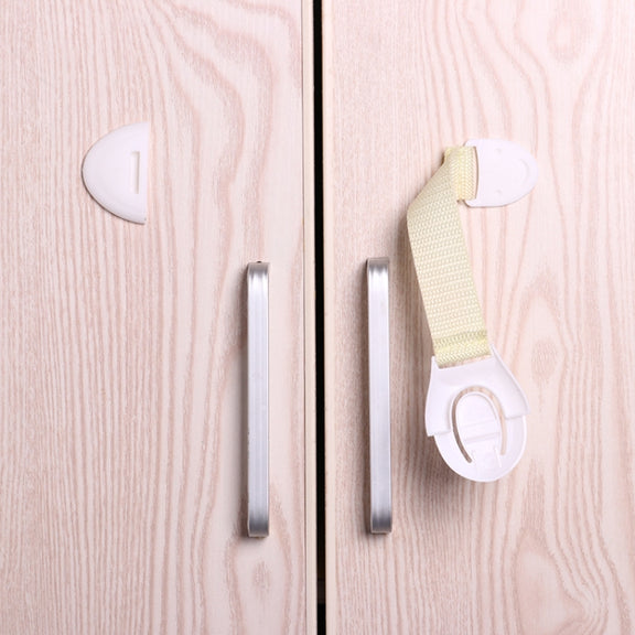 10 PCS/Lot Child Lock Protection Of Children Locking Doors For Children Safety Kids Plastic Lock(White)