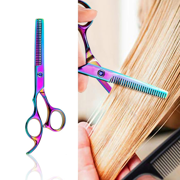 Professional Hair Cutting Scissor Hairdressing Kit Thinning Scissors Barber(Coloful Thinning���SXLC-603T))