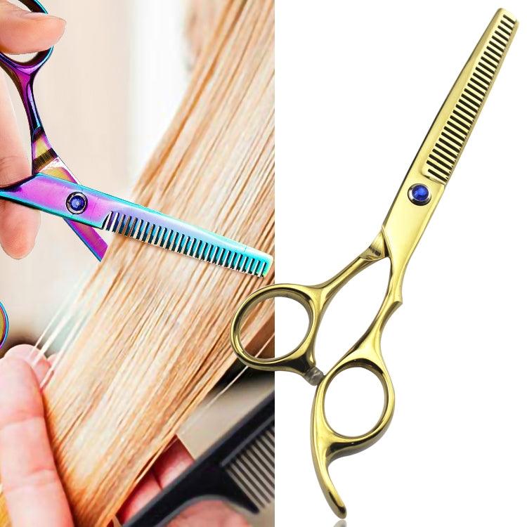 Professional Hair Cutting Scissor Hairdressing Kit Thinning Scissors Barber(Gold Thinning���SXLC-605T))