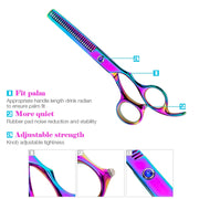 Professional Hair Cutting Scissor Hairdressing Kit Thinning Scissors Barber(Gold Thinning���SXLC-605T))